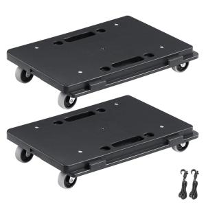 image:imageVEVOR Furniture Moving Dolly 16 x 11in 500 lbs Capacity Furniture Movers Dollies 4 Wheels Portable Moving Rollers Heavy Duty Interlocking Small Flat Dolly Cart for Heavy Furniture 2 Pack Black