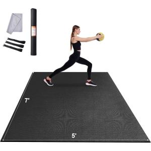 image:imageVEVOR Large Exercise Mat 12x610x69x68x68x57x56x4 7mm Extra Thick Non Slip High Density Premium Workout Mat Exercise Yoga Mat for Men amp Women Fitness amp Exercise Mat with Bag amp Carry Strap for All Types of Home Yoga Pilate amp Floor WorkoutExercise Mat