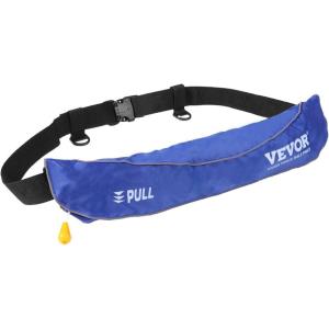 image:imageVEVOR Manual Inflatable Belt Pack for Adults 105N Buoyancy Over 80 Pounds and Up to 59 in Waist Adjustable Inflatable PFD Waist for SUP Paddelboarding Kayaking CO2 Cylinder Not IncludedBlue