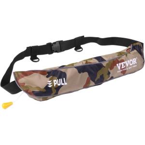 image:imageVEVOR Manual Inflatable Belt Pack for Adults 105N Buoyancy Over 80 Pounds and Up to 59 in Waist Adjustable Inflatable PFD Waist for SUP Paddelboarding Kayaking CO2 Cylinder Not IncludedGreen