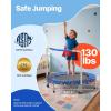 image:imageVEVOR 3FT Trampoline for Kids 36 Trampolines IndoorOutdoor Trampoline for Toddlers Foldable Mini Baby Jump Toy with Foam Handle Recreational Trampolines Birthday Gift for 3 Years KidsBlue  Red
