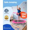 image:imageVEVOR 3FT Trampoline for Kids 36 Trampolines IndoorOutdoor Trampoline for Toddlers Foldable Mini Baby Jump Toy with Foam Handle Recreational Trampolines Birthday Gift for 3 Years KidsPink