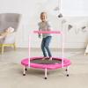 image:imageVEVOR 3FT Trampoline for Kids 36 Trampolines IndoorOutdoor Trampoline for Toddlers Foldable Mini Baby Jump Toy with Foam Handle Recreational Trampolines Birthday Gift for 3 Years KidsPink