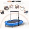 image:imageVEVOR 5FT Trampoline 505556  35 for IndoorOutdoor use for Toddlers Foldable Mini Baby with Foam Handle Recreational Birthday GiftBlue