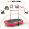 image:imageVEVOR 5FT Trampoline 505556  35 for IndoorOutdoor use for Toddlers Foldable Mini Baby with Foam Handle Recreational Birthday GiftRed