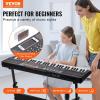 image:imageVEVOR 61 Key Digital Keyboard Piano 200 Tones 200 Rhythms Electric Portable Piano Keyboard Kit with 60 Demo Songs BuiltIn Dual Speakers Headphones Piano Stickers for Beginners LearningPiano 61 Key