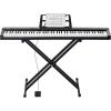 image:imageVEVOR 61 Key Digital Keyboard Piano 200 Tones 200 Rhythms Electric Portable Piano Keyboard Kit with 60 Demo Songs BuiltIn Dual Speakers Headphones Piano Stickers for Beginners LearningPiano 88 Key with Stand