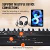 image:imageVEVOR 61 Key Digital Keyboard Piano 200 Tones 200 Rhythms Electric Portable Piano Keyboard Kit with 60 Demo Songs BuiltIn Dual Speakers Headphones Piano Stickers for Beginners LearningPiano 61 Key