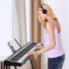 image:imageVEVOR 61 Key Digital Keyboard Piano 200 Tones 200 Rhythms Electric Portable Piano Keyboard Kit with 60 Demo Songs BuiltIn Dual Speakers Headphones Piano Stickers for Beginners LearningPiano 88 Key
