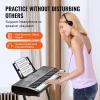 image:imageVEVOR 61 Key Digital Keyboard Piano 200 Tones 200 Rhythms Electric Portable Piano Keyboard Kit with 60 Demo Songs BuiltIn Dual Speakers Headphones Piano Stickers for Beginners LearningPiano 61 Key