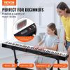 image:imageVEVOR 61 Key Digital Keyboard Piano 200 Tones 200 Rhythms Electric Portable Piano Keyboard Kit with 60 Demo Songs BuiltIn Dual Speakers Headphones Piano Stickers for Beginners LearningPiano 88 Key