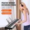 image:imageVEVOR 61 Key Digital Keyboard Piano 200 Tones 200 Rhythms Electric Portable Piano Keyboard Kit with 60 Demo Songs BuiltIn Dual Speakers Headphones Piano Stickers for Beginners LearningPiano 88 Key