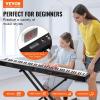 image:imageVEVOR 61 Key Digital Keyboard Piano 200 Tones 200 Rhythms Electric Portable Piano Keyboard Kit with 60 Demo Songs BuiltIn Dual Speakers Headphones Piano Stickers for Beginners LearningPiano 88 Key with Stand