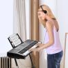 image:imageVEVOR 61 Key Digital Keyboard Piano 200 Tones 200 Rhythms Electric Portable Piano Keyboard Kit with 60 Demo Songs BuiltIn Dual Speakers Headphones Piano Stickers for Beginners LearningPiano 61 Key