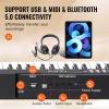image:imageVEVOR 61 Key Digital Keyboard Piano 200 Tones 200 Rhythms Electric Portable Piano Keyboard Kit with 60 Demo Songs BuiltIn Dual Speakers Headphones Piano Stickers for Beginners LearningPiano 88 Key