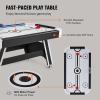 image:imageVEVOR 72 amp 89 Air Hockey Tables wLED Scoreboard 88 3in1 MultiGame Table HockeyBilliardsPing Pong  Includes Pucks Pushers amp All Accessories for Game Room amp Family  for Adult Children Elder72x40 inch