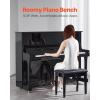image:imageVEVOR Piano Bench 295 x 14 x 19 Duet Keyboard Piano Chair with HighDensity Padded Cushion Storage Compartment for Music Books Wooden Piano Bookcase Stool Seat for Vanity and Living Room22 x 1378 x 19