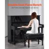image:imageVEVOR Piano Bench 295 x 14 x 19 Duet Keyboard Piano Chair with HighDensity Padded Cushion Storage Compartment for Music Books Wooden Piano Bookcase Stool Seat for Vanity and Living Room295 x 14 x 203