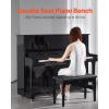 image:imageVEVOR Piano Bench 295 x 14 x 19 Duet Keyboard Piano Chair with HighDensity Padded Cushion Storage Compartment for Music Books Wooden Piano Bookcase Stool Seat for Vanity and Living Room295 x 14 x 19