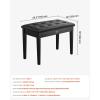 image:imageVEVOR Piano Bench 295 x 14 x 19 Duet Keyboard Piano Chair with HighDensity Padded Cushion Storage Compartment for Music Books Wooden Piano Bookcase Stool Seat for Vanity and Living Room295 x 14 x 19