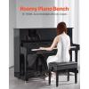 image:imageVEVOR Piano Bench 295 x 14 x 19 Duet Keyboard Piano Chair with HighDensity Padded Cushion Storage Compartment for Music Books Wooden Piano Bookcase Stool Seat for Vanity and Living Room22 x 13 x 193