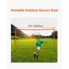image:imageVEVOR Portable Soccer Goal 12 x 6 ft Large Practice Soccer Net Steel Fiberglass Structure Training Goal Set with Carry Bag AllWeather Outdoor Use for Backyards Parks School FieldsFiberglass Rod Triangle