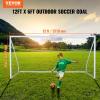image:imageVEVOR Portable Soccer Goal 12 x 6 ft Large Practice Soccer Net Steel Fiberglass Structure Training Goal Set with Carry Bag AllWeather Outdoor Use for Backyards Parks School Fields12x6 ft PVC