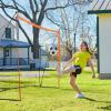 image:imageVEVOR Portable Soccer Goal 12 x 6 ft Large Practice Soccer Net Steel Fiberglass Structure Training Goal Set with Carry Bag AllWeather Outdoor Use for Backyards Parks School FieldsFiberglass Rod Triangle