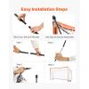 image:imageVEVOR Portable Soccer Goal 12 x 6 ft Large Practice Soccer Net Steel Fiberglass Structure Training Goal Set with Carry Bag AllWeather Outdoor Use for Backyards Parks School FieldsFiberglass Rod Triangle