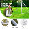 image:imageVEVOR Portable Soccer Goal 12 x 6 ft Large Practice Soccer Net Steel Fiberglass Structure Training Goal Set with Carry Bag AllWeather Outdoor Use for Backyards Parks School Fields12x6 ft PVC