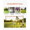 image:imageVEVOR Portable Soccer Goal 12 x 6 ft Large Practice Soccer Net Steel Fiberglass Structure Training Goal Set with Carry Bag AllWeather Outdoor Use for Backyards Parks School FieldsFiberglass Rod Triangle