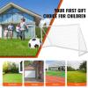 image:imageVEVOR Portable Soccer Goal 12 x 6 ft Large Practice Soccer Net Steel Fiberglass Structure Training Goal Set with Carry Bag AllWeather Outdoor Use for Backyards Parks School Fields12x6 ft PVC