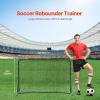 image:imageVEVOR Soccer Rebound Trainer Iron Soccer Training Equipment Sports Football Rebounder Wall DoubleSided Rebounding Net Easy Assembly Perfect for Backyard Practicing Solo Training Passing6x4ft