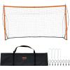 image:imageVEVOR Portable Soccer Goal 12 x 6 ft Large Practice Soccer Net Steel Fiberglass Structure Training Goal Set with Carry Bag AllWeather Outdoor Use for Backyards Parks School FieldsFiberglass Rod Triangle