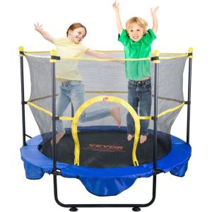 image:imageVEVOR 5FT Trampoline 505556  35 for IndoorOutdoor use for Toddlers Foldable Mini Baby with Foam Handle Recreational Birthday GiftMultiColor