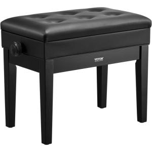 image:imageVEVOR Piano Bench 295 x 14 x 19 Duet Keyboard Piano Chair with HighDensity Padded Cushion Storage Compartment for Music Books Wooden Piano Bookcase Stool Seat for Vanity and Living Room22 x 13 x 193