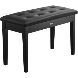 image:imageVEVOR Piano Bench 295 x 14 x 19 Duet Keyboard Piano Chair with HighDensity Padded Cushion Storage Compartment for Music Books Wooden Piano Bookcase Stool Seat for Vanity and Living Room295 x 14 x 19