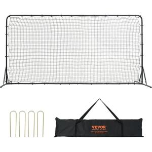 image:imageVEVOR Soccer Rebound Trainer Iron Soccer Training Equipment Sports Football Rebounder Wall DoubleSided Rebounding Net Easy Assembly Perfect for Backyard Practicing Solo Training Passing12x6ft