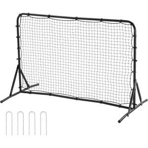 image:imageVEVOR Soccer Rebound Trainer Iron Soccer Training Equipment Sports Football Rebounder Wall DoubleSided Rebounding Net Easy Assembly Perfect for Backyard Practicing Solo Training Passing6x4ft