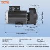image:imageVEVOR 2 Speed SPA Pump 56Frame AC 220V Hot Tub SPA Pump 4 HP  210 GPM  6561 ft High Speed or 07 HP  103 GPM  1607 ft Low Speed 2 Port 90 Rotational Interface for Hot Tub56Frame 4HP