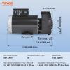 image:imageVEVOR 2 Speed SPA Pump 56Frame AC 220V Hot Tub SPA Pump 4 HP  210 GPM  6561 ft High Speed or 07 HP  103 GPM  1607 ft Low Speed 2 Port 90 Rotational Interface for Hot Tub3 HP