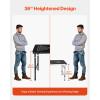 image:imageVEVOR 8 Foot Portable Pong Table Folding Tailgate Table Cup Holes Dry Erase Markers and Carrying Handles Adjustable Height Lightweight Table for Office Tailgate Party amp CampingHeightenBlack
