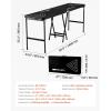 image:imageVEVOR 8 Foot Portable Pong Table Folding Tailgate Table Cup Holes Dry Erase Markers and Carrying Handles Adjustable Height Lightweight Table for Office Tailgate Party amp CampingHeightenBlack