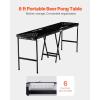 image:imageVEVOR 8 Foot Portable Pong Table Folding Tailgate Table Cup Holes Dry Erase Markers and Carrying Handles Adjustable Height Lightweight Table for Office Tailgate Party amp CampingHeightenBlack