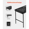 image:imageVEVOR 8 Foot Portable Pong Table Folding Tailgate Table Cup Holes Dry Erase Markers and Carrying Handles Adjustable Height Lightweight Table for Office Tailgate Party amp CampingHeightenBlack