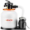 image:imageVEVOR FlashPure Sand Filter Pump 12 in for Above Ground Pool 05 HP 3000 GPH Swimming Pool Filter System with Timer 6X Faster Filtration Media Installed LeakResistant Ready to Use Out of Box14 Inch  075 Hp  3500 Gph
