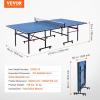 image:imageVEVOR Ping Pong Table Professional Table Tennis Game Indoor MDF Portable Table Tennis Table Foldable Ping Pong Table with Quick Clamp Net and Lockable Wheel 10 Minute Easy Assembly 12mm Tabletops