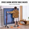 image:imageVEVOR Ping Pong Table Professional Table Tennis Game Indoor MDF Portable Table Tennis Table Foldable Ping Pong Table with Quick Clamp Net and Lockable Wheel 10 Minute Easy Assembly 18mm Tabletops