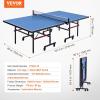 image:imageVEVOR Ping Pong Table Professional Table Tennis Game Indoor MDF Portable Table Tennis Table Foldable Ping Pong Table with Quick Clamp Net and Lockable Wheel 10 Minute Easy Assembly 18mm Tabletops