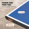 image:imageVEVOR Ping Pong Table Professional Table Tennis Game Indoor MDF Portable Table Tennis Table Foldable Ping Pong Table with Quick Clamp Net and Lockable Wheel 10 Minute Easy Assembly 18mm Tabletops
